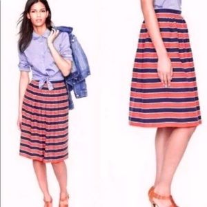 J. Crew striped silk A-line Gondola skirt. EUC.